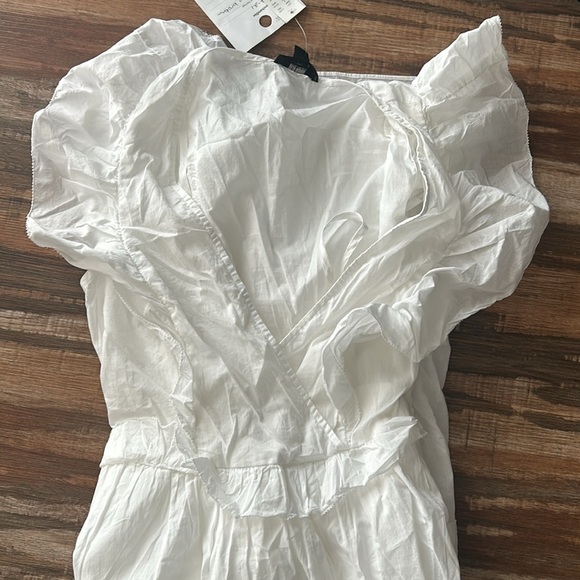 J. Crew Ruffle sleeve cotton voile dress AX318 XS WHITE - Picture 5 of 6